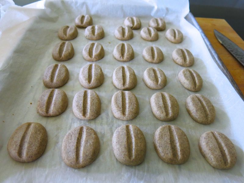 28 Cappucinno Coffee Bean Cookies Baked