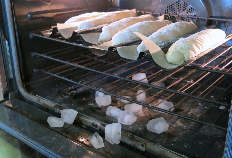 16a Baguettes in Oven with Ice