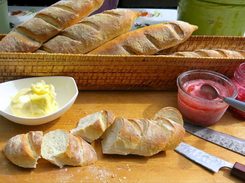 18 Homemade Baguette Sliced