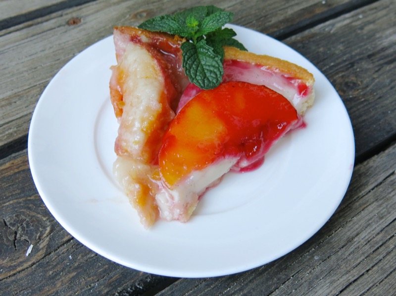 4 Fresh Peach Tart Slices