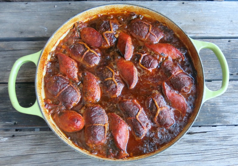 2 Baciole with Sausage in Tomato Sauce