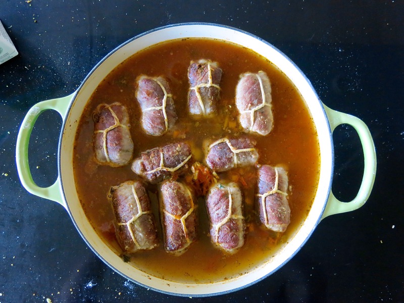 20 Baking Braciole in Tomato Sauce