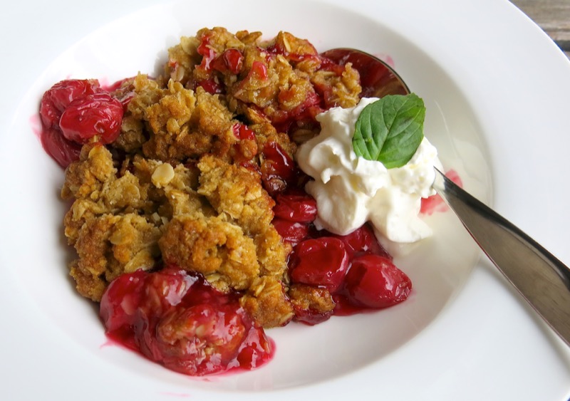 2 Sour Cherry Crisp