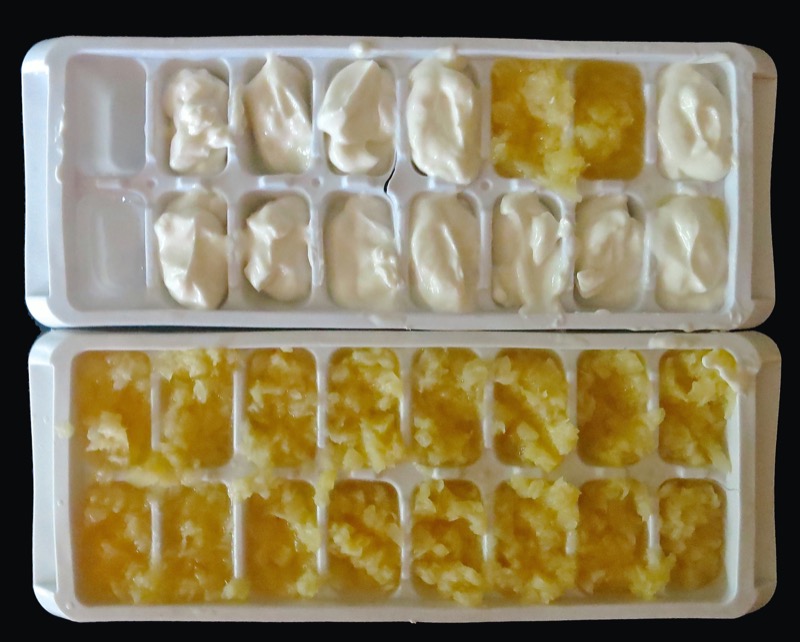 7 Pinacolada Frozen Yogurt Cubes