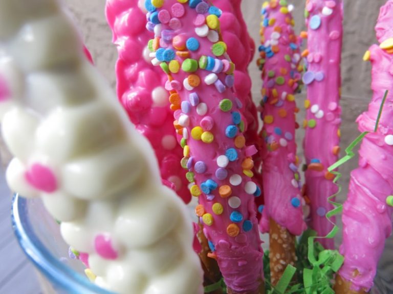 Girl Baby Shower Old Fashioned Pretzel Sticks all Dressed up for the Party