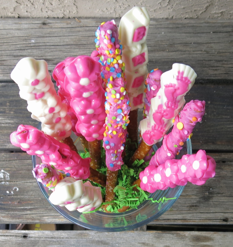 2b Girl Baby Shower Old Fashioned Preyzel Sticks