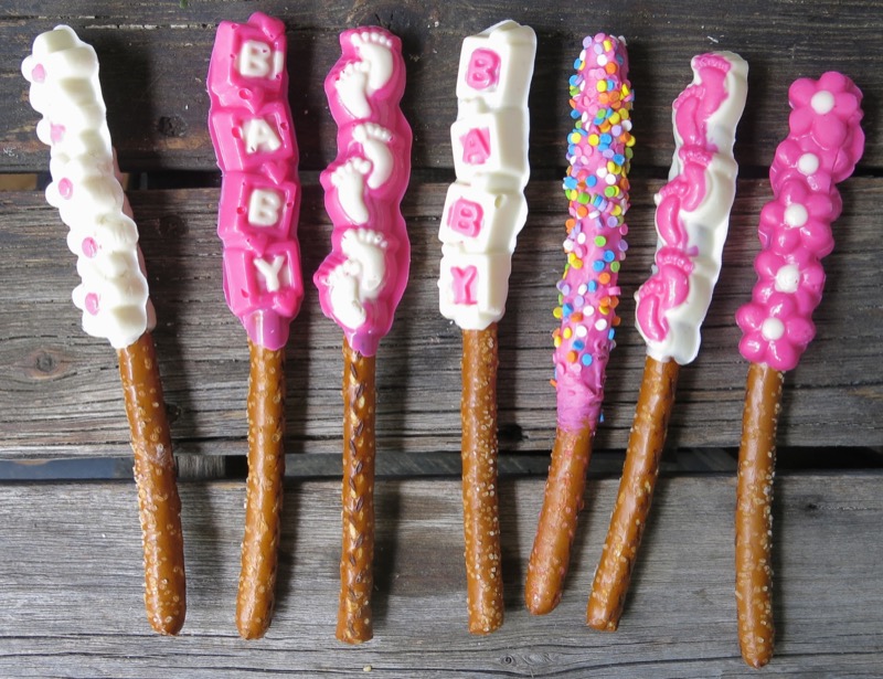 5 Girl Baby Shower Old Fashioned Preyzel Sticks