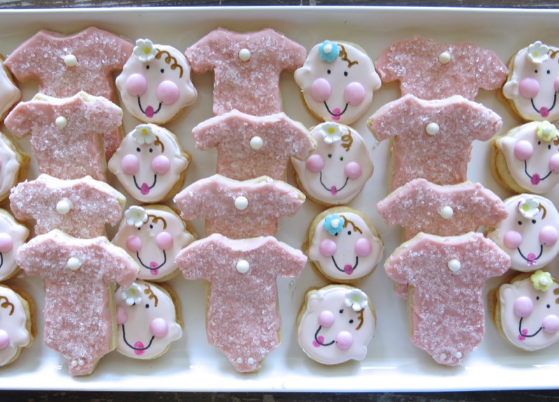 Onesie cookies baby shower sale