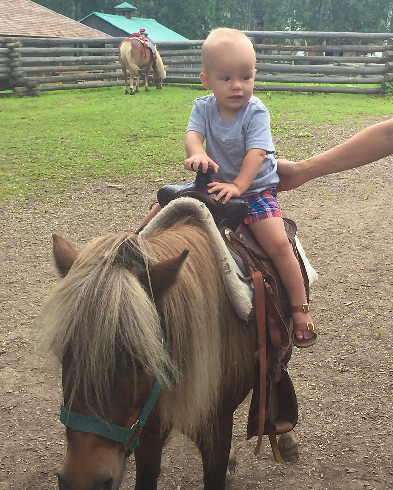 34 William on horse at Fort Edmonton Park July 2016