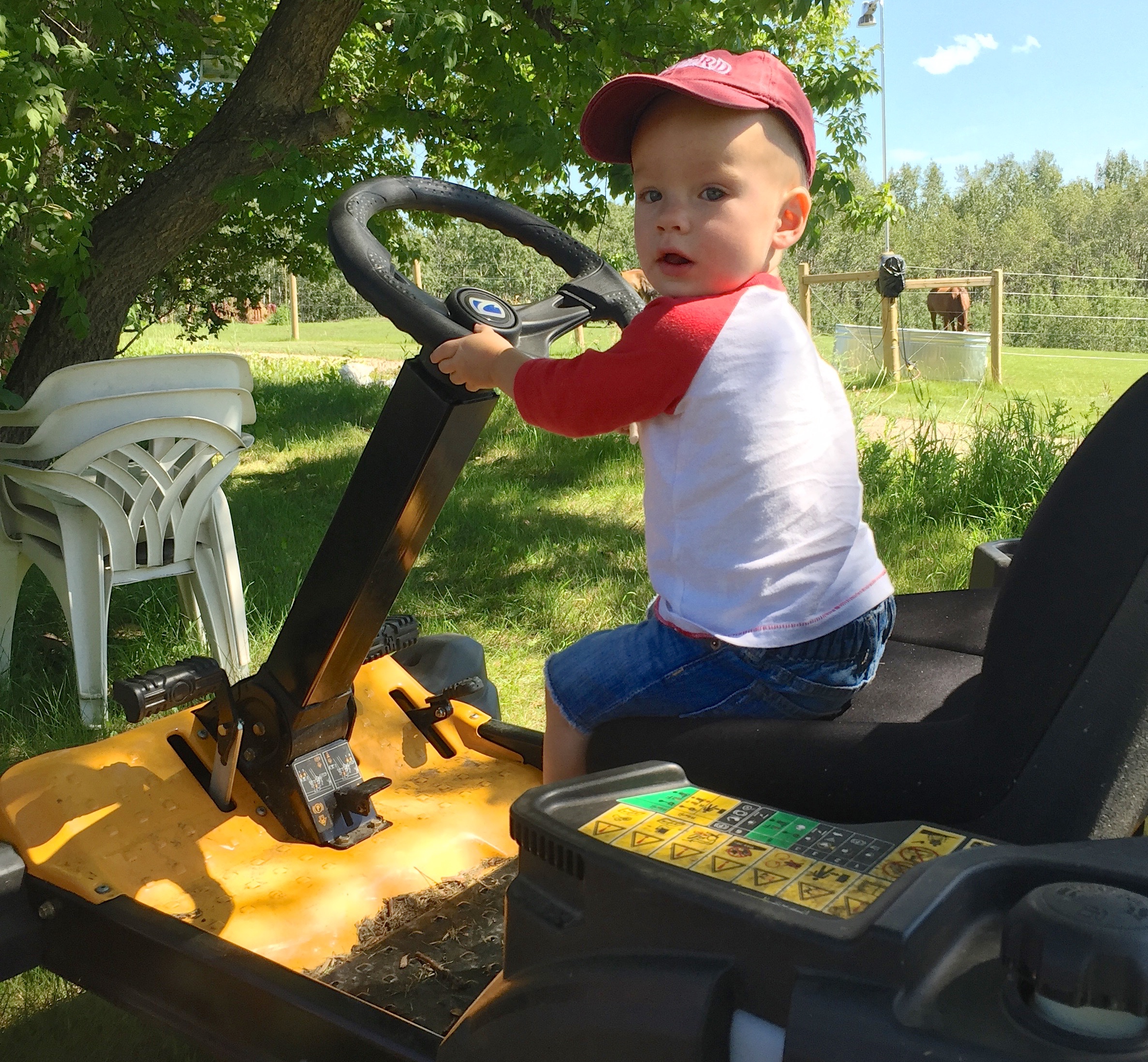 41 William on Tractor in Blackfalds July 2016