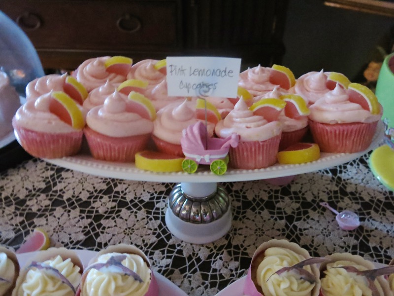 Pink Lemonade Cupcakes on Dessert Buffet