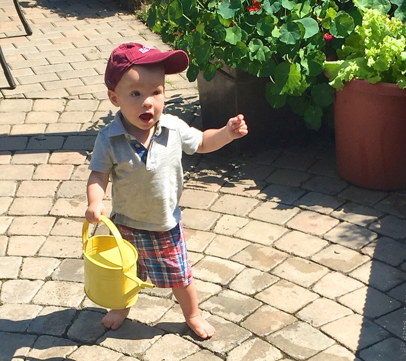d William with his Watering can July 2016