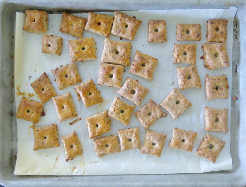 cheddar stout pastry crackers