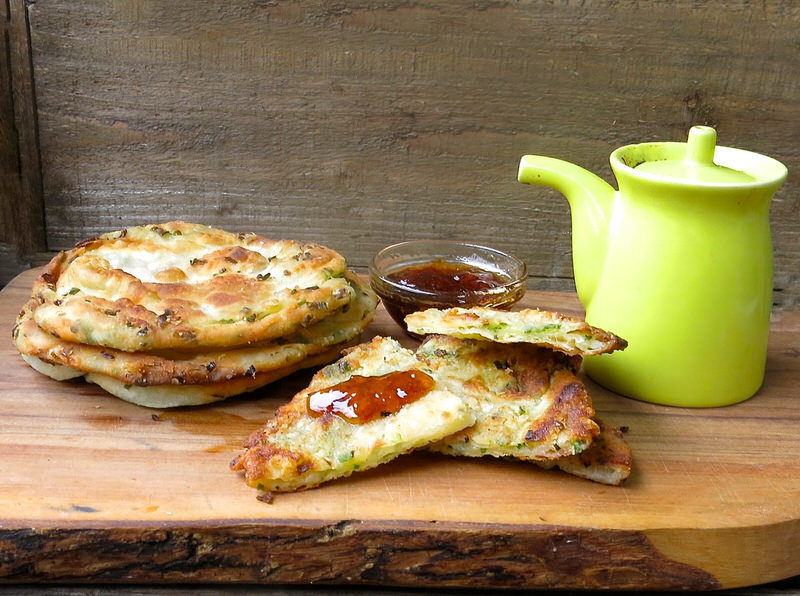 homemade green onion cakes