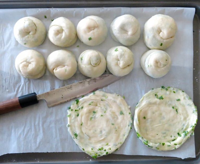 Homemade Green Onion Cakes Cooking in the Kitchen with Ming Franks