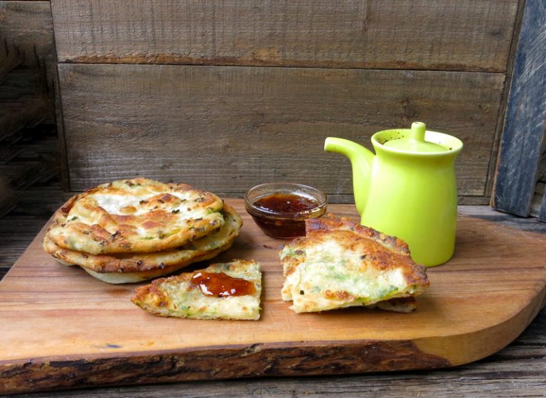 Homemade Green Onion Cakes Cooking in the Kitchen with Ming Franks