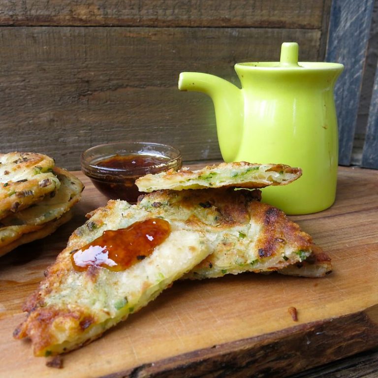 Homemade Green Onion Cakes Cooking in the Kitchen with Ming Franks