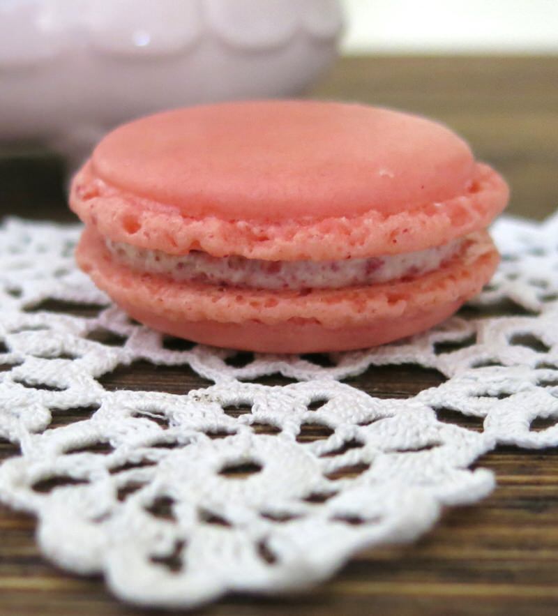 raspberry macarons with coconut butter cream filling — the farmer's  daughter