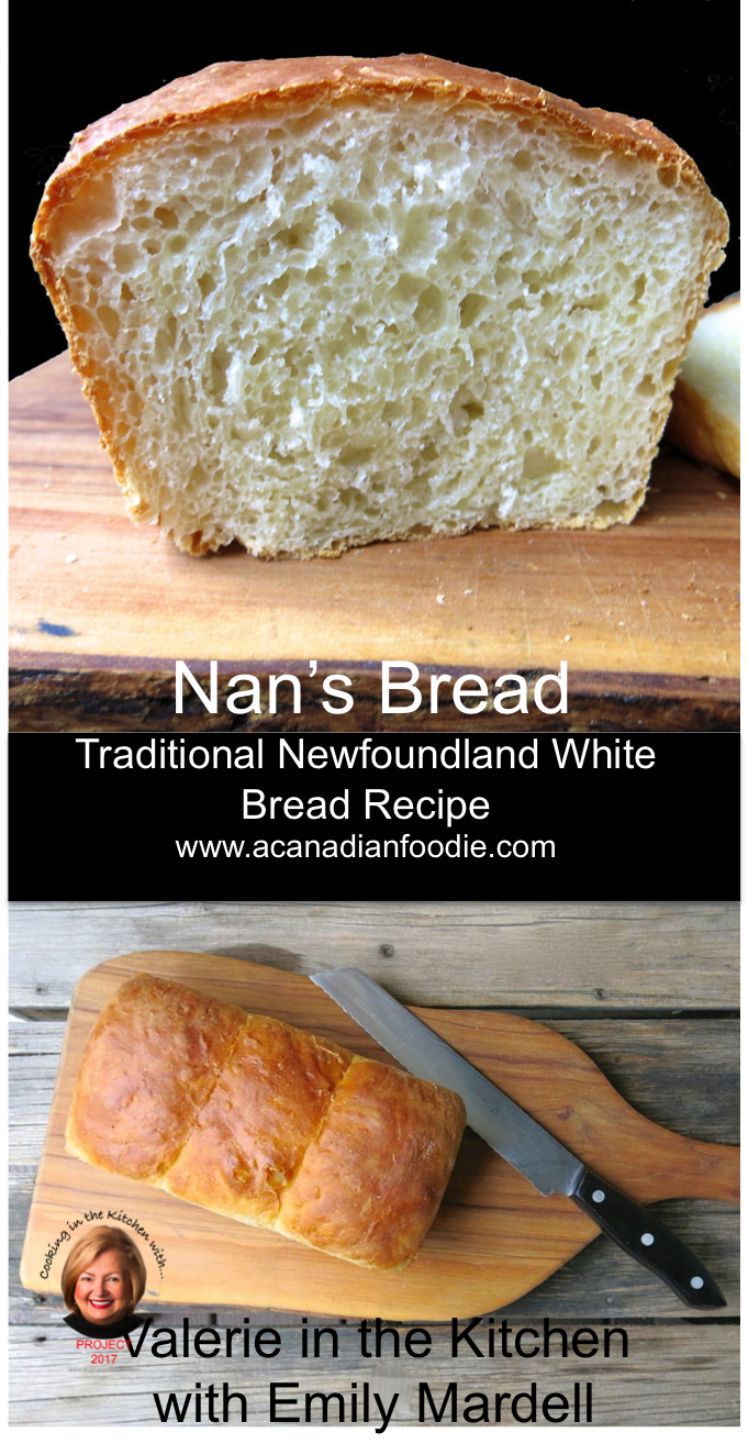 Nan's Bread: In the Kitchen with Emily Mardell at GetJoyFull. Dough for both Traditional Newfoundland Toutons and bread!
#ACFValerieCookingWithYou