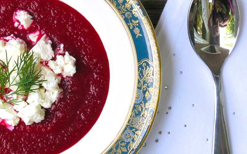 Apple Beet Soup with Feta