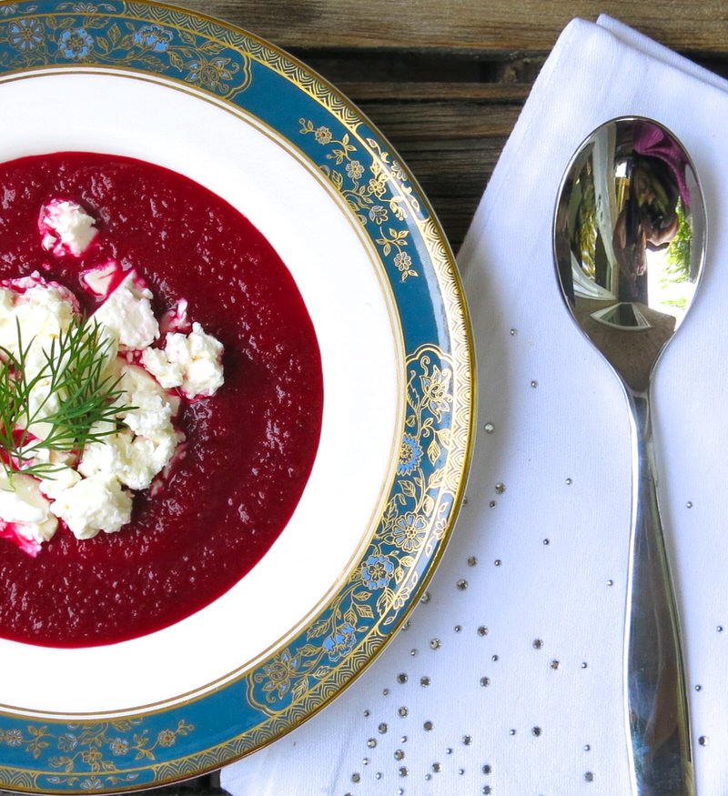 Apple Beet Soup with Feta