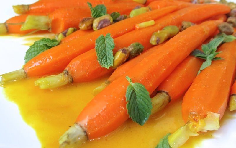 Saffron Glazed Carrots: