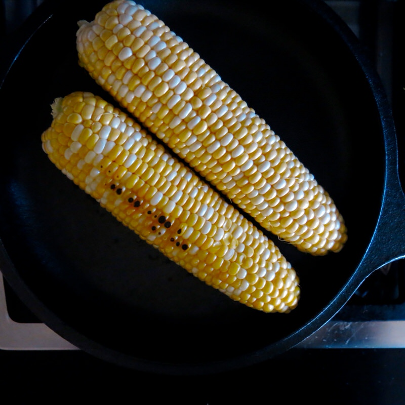 Charred Corn, Zucchini and Tomato Salad