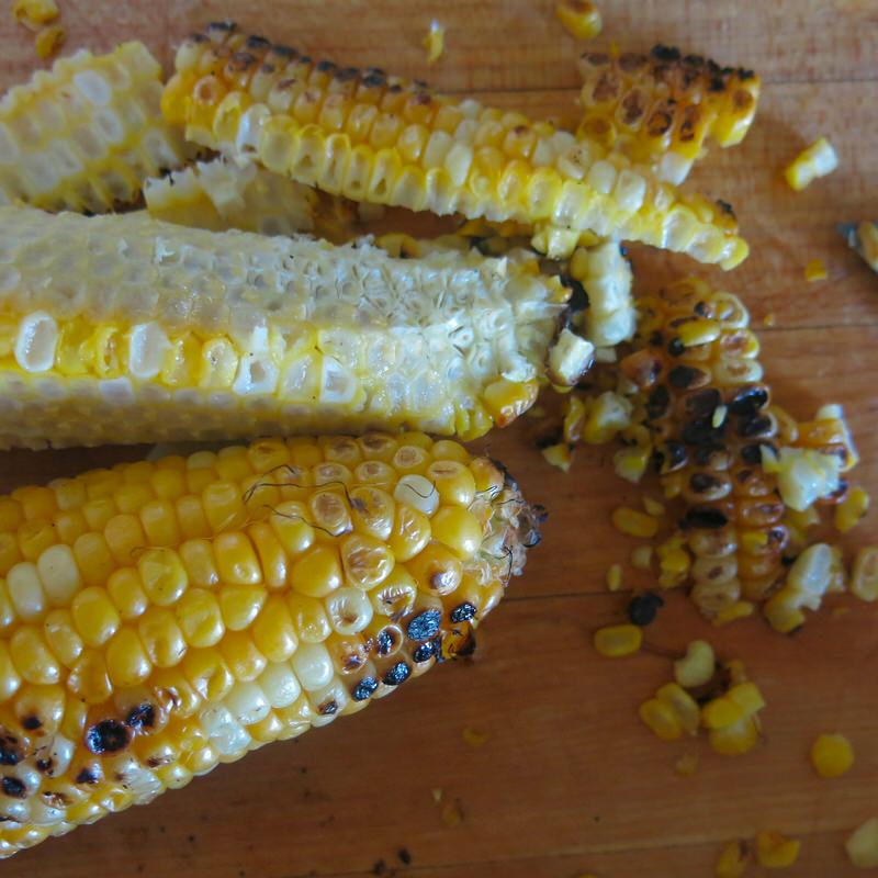 Charred Corn, Zucchini and Tomato Salad