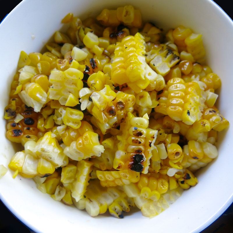 Charred Corn, Zucchini and Tomato Salad