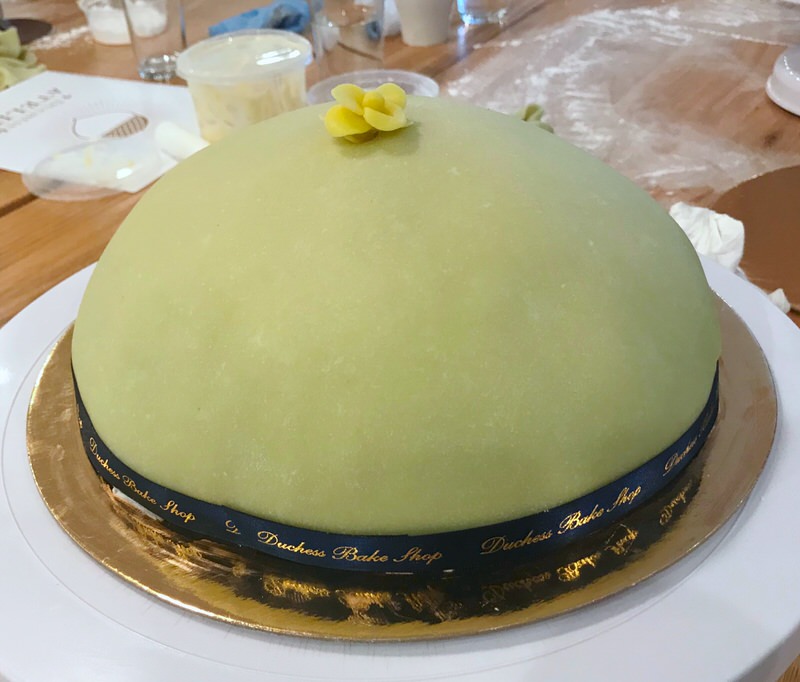 Orange Dome Cake Set on Green Background Stock Photo  Image of closeup  color 139911476