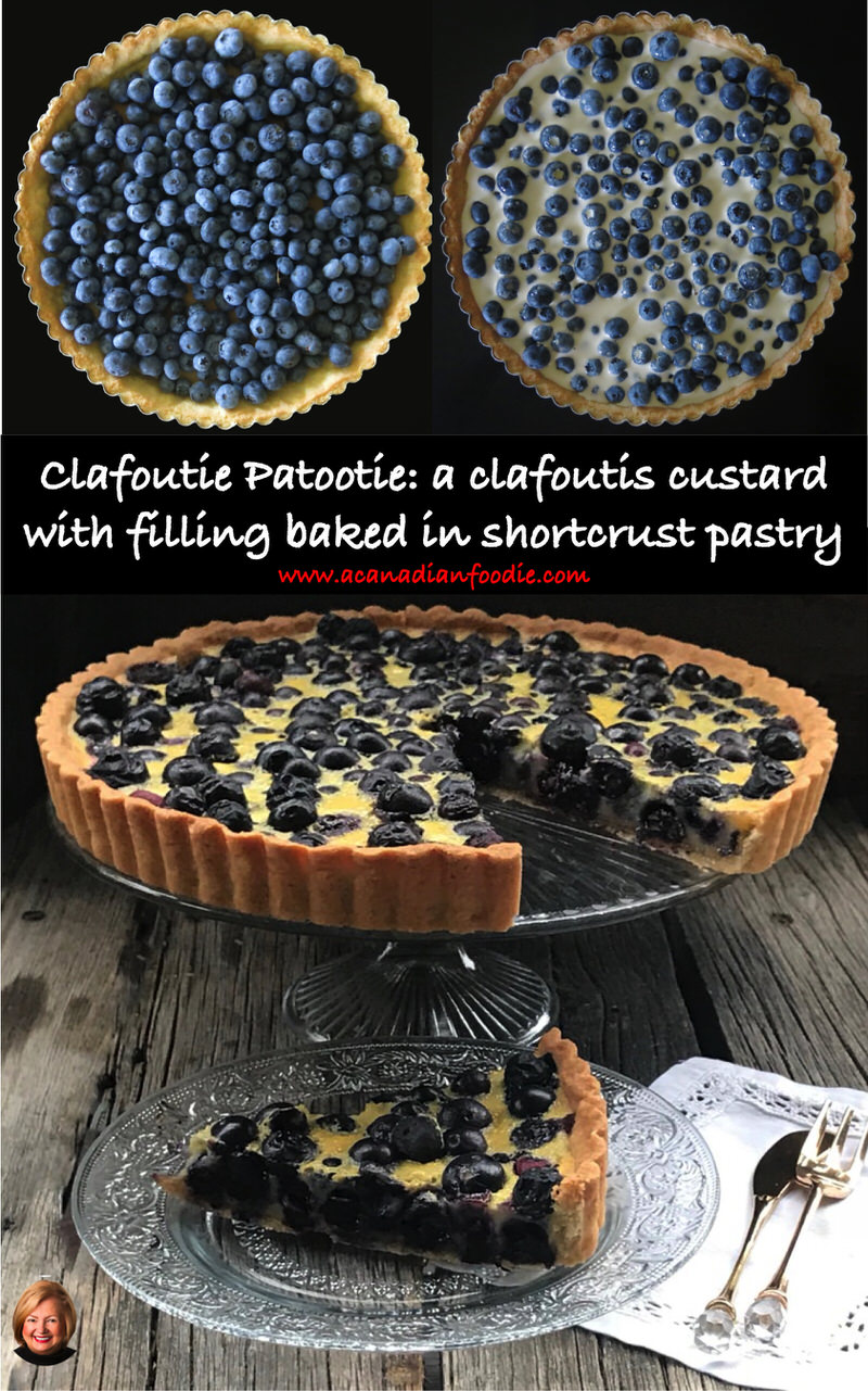Clafoutis Patootie: A Deviant and Delicious Custard Blueberry Tart inspired by the classic Clafoutis baked in a sweet pastry crust with double the fruit! #Clafoutis #ThermomixTart #ThermomixCanada #BlueberryTart