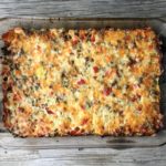 Philly Cheese Steak Hamburger Casserole