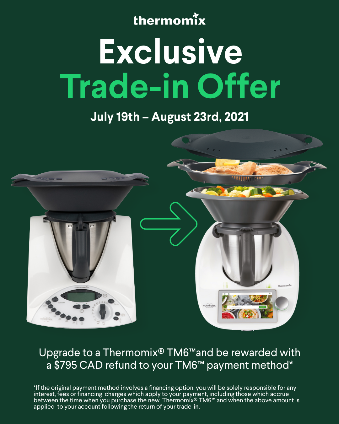 Thermomix TM31 220 Volt Trade-In for 795 CAD Limited Time August 2021